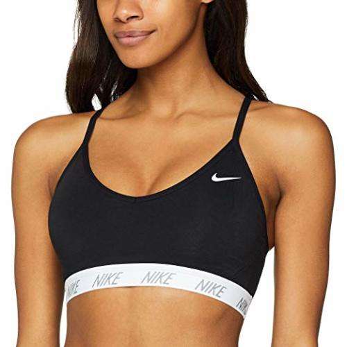 Original Womens NIKE Indy Soft Bra DRI-FIT BLACK Light Support 877236 010 Size Medium