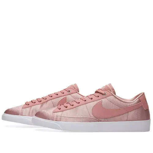 Original Womens NIKE Blazer LOW SE (latest) Rust Pink/ White AO1251 600 Size UK 6 (SA 6)