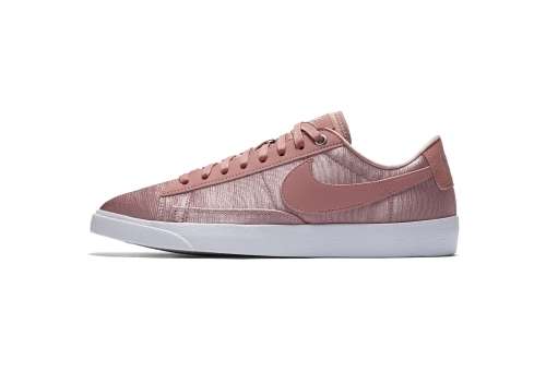 Original Womens NIKE Blazer LOW SE (latest) Rust Pink/ White AO1251 600 Size UK 6 (SA 6)