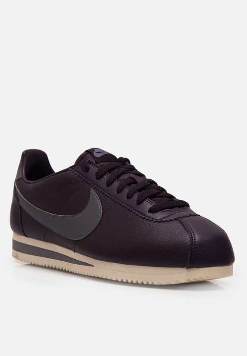 Original Mens NIKE Classic Cortez Leather Burgundy Ash/ Gunsmoke 749571 601 Size UK 9 (SA 9)