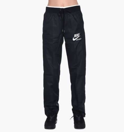 Original NIKE Women's SPORTSWEAR ARCHIVE ZIP PANTS BLACK SWEATPANTS AJ7385 010 Size Medium