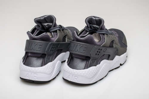 Original Mens Nike AIR HUARACHE Dark Grey/ White 318429 037 Size UK 10 (SA 10)