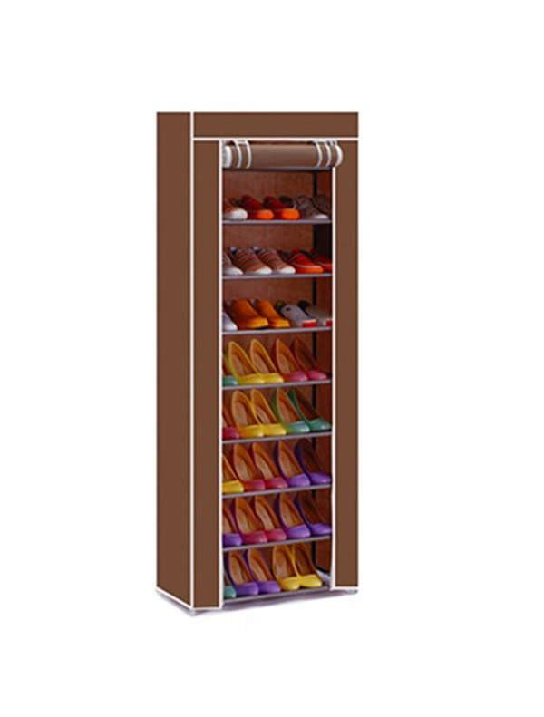 9-Tier Canvas Shoe Storage Rack - Assorted Color