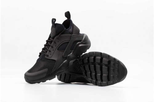 Original Mens Nike AIR HUARACHE RUN ULTRA Black/ Black 819685 002 Size UK 8 (SA 8)