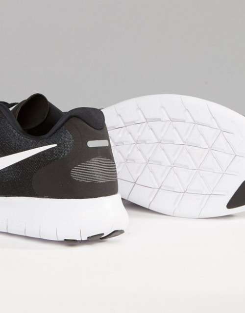 Original Mens Nike Free RN 2017 Running Black/White 880839 001 Size UK 10 (SA 10)