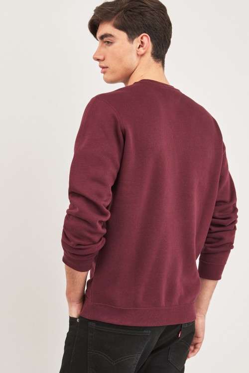 Original Mens NIKE NSW CREW CLUB FLEECE RED 804340 681 Size Large