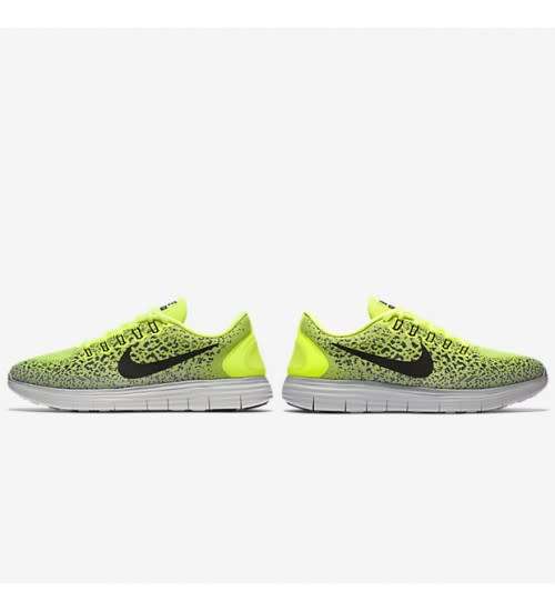Original Mens Nike Free RN Distance VOLT/ BLACK- DARK GREY 827115 701 Size UK 10 (SA 10)