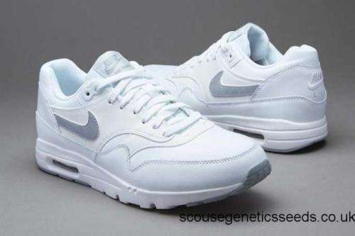Original Women's NIKE AIR MAX 1 ULTRA ESSENTIALS White/ Wolf Grey 704993 102 Size UK 5.5 (SA 5.5)