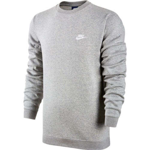 Original Mens NIKE NSW CREW CLUB FLEECE Grey 804340 063 Size Extra Large