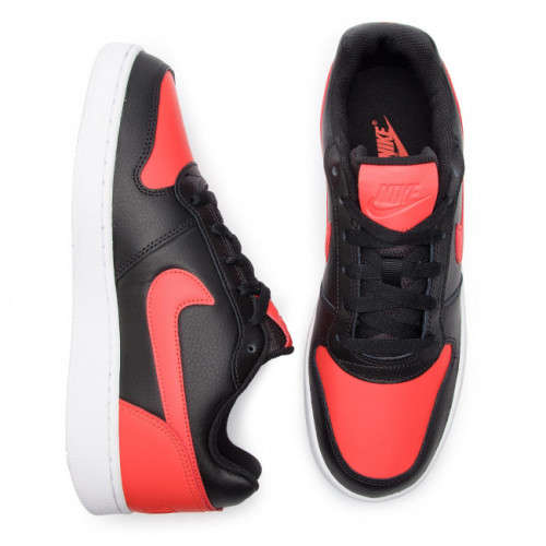 Original Mens NIKE EBERNON LOW Black/ Habanero Red AQ1775 004 Size UK 10 (SA 10)