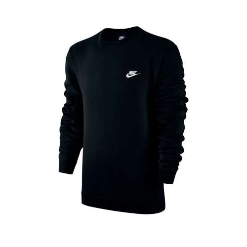 Original Mens NIKE NSW CREW CLUB FLEECE Black 804340 010 Size M / L / XL