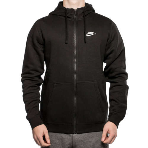 Original Nike Mens Tall Club Zip-Up Fleece Hoodie In Black 804389 010 Size Extra Large