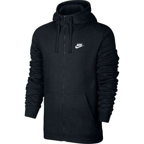 Original Nike Mens Tall Club Zip-Up Fleece Hoodie In Black 804389 010 Size Extra Large