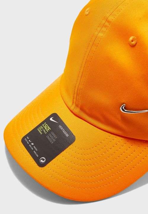 Original UNISEX Nike Adult Metal Swoosh H86 Adjustable CAP Orange Peel 943092 883 (1-Size fits all)