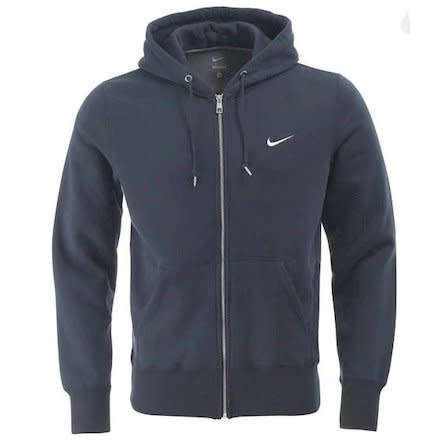 Original Mens Nike Classic Full Zip Hooded Sweatshirt BLUE 813267 473 Size Large