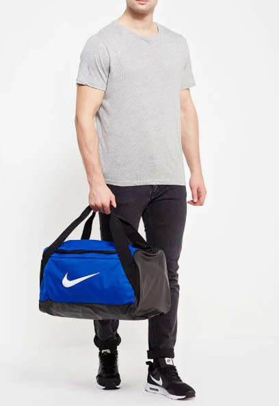 Original NIKE Brasilia Training Duffle Bag Blue BA5335 480 (Small - 40 Liters)