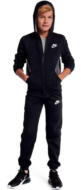 Original Nike Boys Sports Wear TRACKSUIT Set WARM FLEECE 939626 010 Size Medium