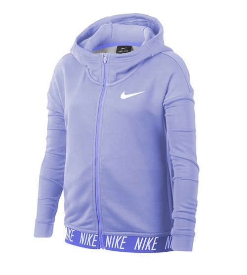 Original NIKE Girls Core Studio Dri FIT Hoodie Full Zip Sweatshirt AQ1898 479 Size Large