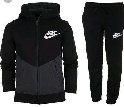 Original Nike Boys Sports Wear Full TRACKSUIT WARM FLEECE AJ6729 010 Size Large