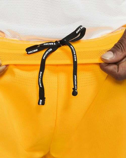 Original Mens Nike Aero Swift 5 Running Shorts AQ5302 845 Yellow/Orange Size Medium