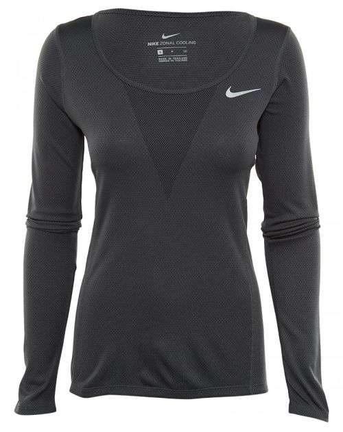 Original Women's NIKE DRI IT ZONAL COOL RELAY LONG SLEEVE TOP 831514 010 Size Medium