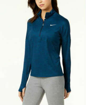 Original Women's Nike Dri-Fit Women Half Zip Running Element TOP 928613 474 Size Medium