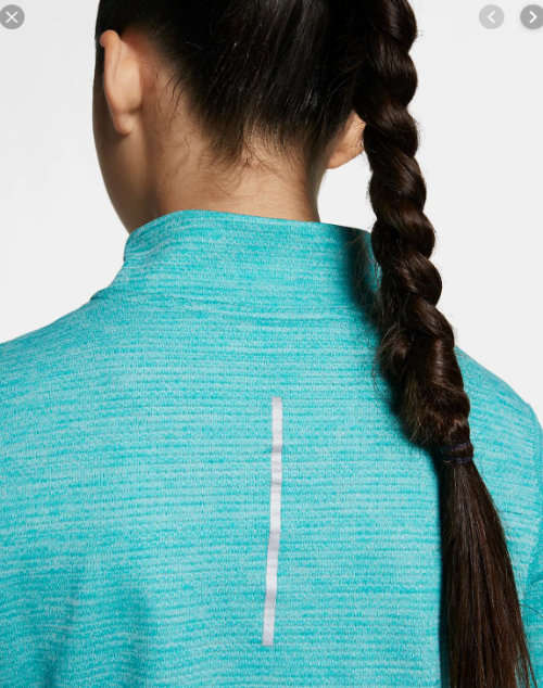 Original Nike GIRL's Long-Sleeve 1/2-Zip Running Top AQ9095 309 Size Large