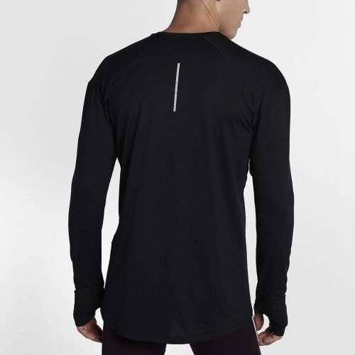 Original Mens NIKE Dri-Fit Element Running Crew Neck Sweat Black 910034 010 Size Large