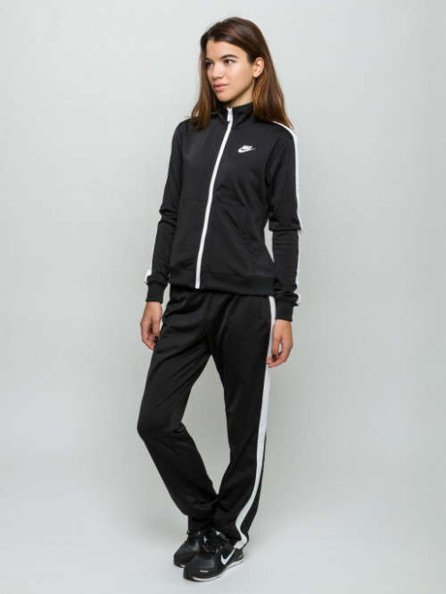 Original Women NIKE 2 Piece SPORTSWEAR TRACK SUIT BLACK 830345 010 Size Large