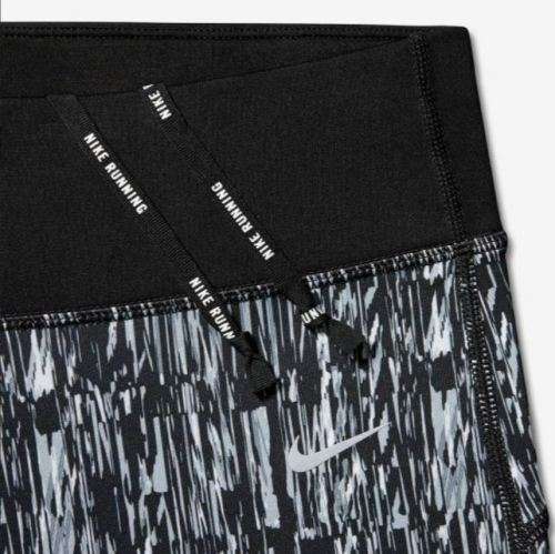 Original Womens NIKE Dri-Fit Power Graphic Running Crop 904883 010 Size Medium