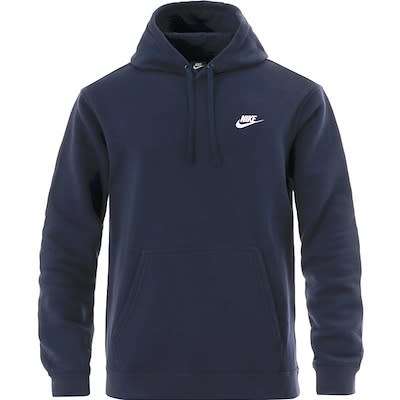 Original Mens Nike Classic Fleece Hoodie NAVY BLUE 804346 451 Size Large