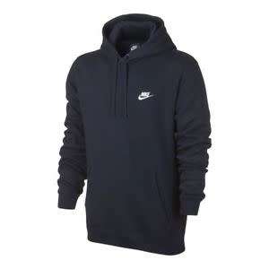 Original Mens Nike Classic Fleece Hoodie NAVY BLUE 804346 451 Size Large