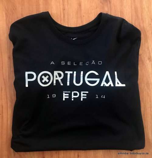Original Mens NIKE Short Sleeve PORTUGAL FPF Tee Black AH9773 010 Size XL