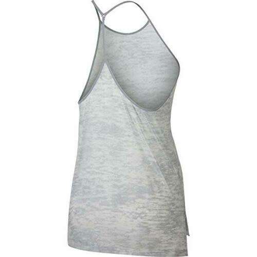 Original Womens NIKE Breathe Loose Tank Top Light Grey AQ4473 012 Size Medium