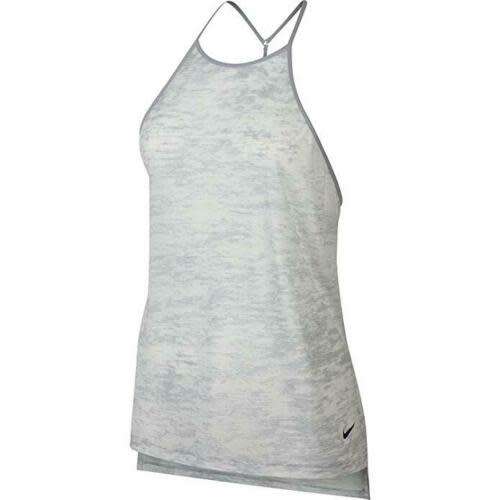 Original Womens NIKE Breathe Loose Tank Top Light Grey AQ4473 012 Size Medium