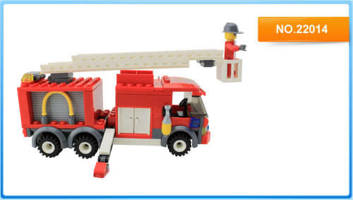 Jie Star 202pcs Self Assemble Fire Rescue Truck Toy