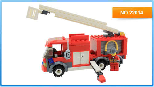 Jie Star 202pcs Self Assemble Fire Rescue Truck Toy