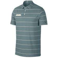 Original Mens Nike Stripe Player Golf Polo Grey AT8946 041 Size Large