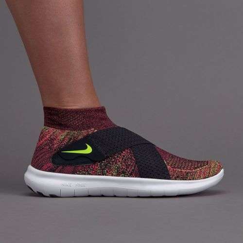 Original Women's Nike FREE RN MOTION FK Black/Volt 880846 004 Size UK 4.5 (SA 4.5)