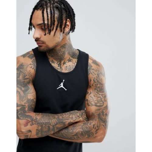 Original Mens Jordan Rise Basketball Tank Black 861494 010 Size Large