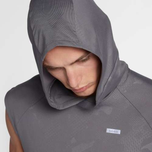 Original Mens Nike Element Hoodie Singlet Running Top Grey 928553 036 Size Extra Large