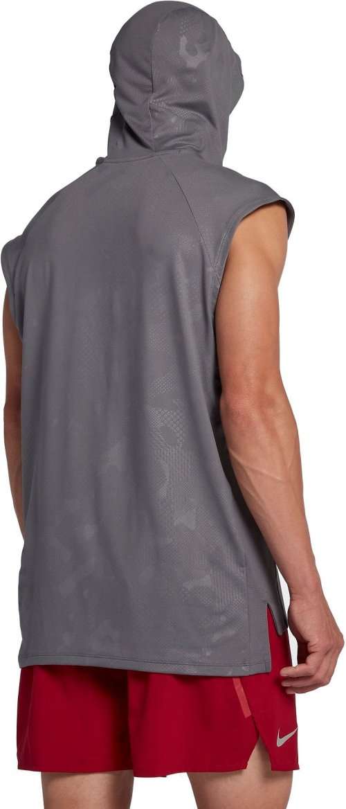 Original Mens Nike Element Hoodie Singlet Running Top Grey 928553 036 Size Extra Large
