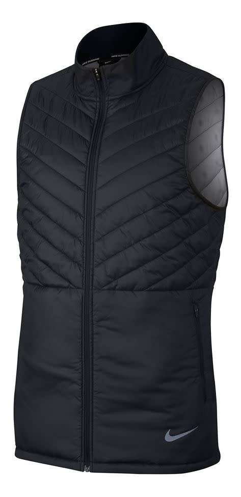 Original Mens Nike AeroLayer Men's Running Vest Black/Atmosphere Grey CJ5478 010 Size Large