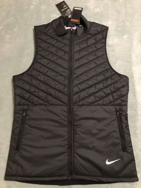 Original Mens Nike AeroLayer Men's Running Vest Black/Atmosphere Grey CJ5478 010 Size Large