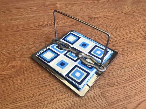 CaRRol BoYeS "Breaststroke" Serviette Holder Pewter and stainless Steel