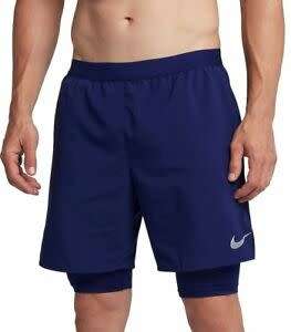 Original Mens Nike 7 inch Distance Short 2 in 1 Blue 892905 478 Size XXL