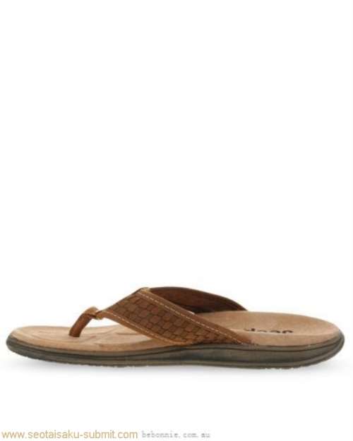 Original Mens Jeep Antonio Finding Slip-On Sandal Tan - Men Slip On Size UK 8 (SA 8)