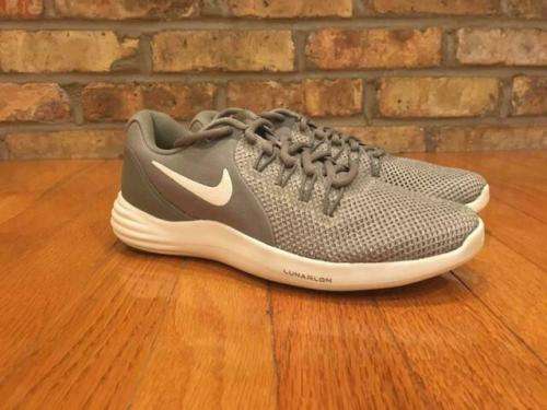 Original Women's Nike LUNAR APPARENT Dark Stucco/ Metallic Summit 908998 004 Size UK 8 (SA 8)