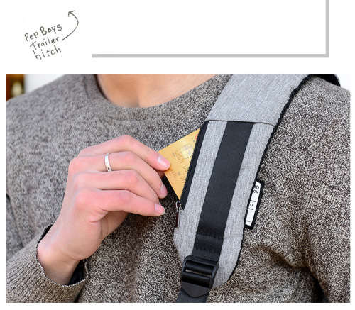 Anti-Theft Unisex Laptop Backpack with USB Charging Port - Black