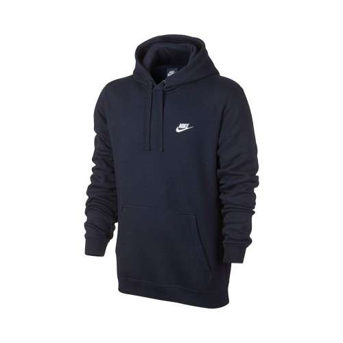 Original Mens Nike Classic Fleece Hoodie Navy Blue 804346 451 Size Medium